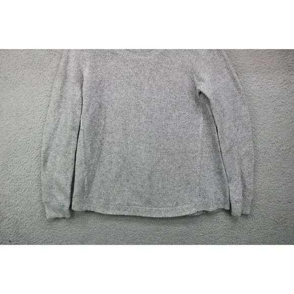 Madewell Women's Gray Split Back Sweater-Size Medium - Picture 3 of 8